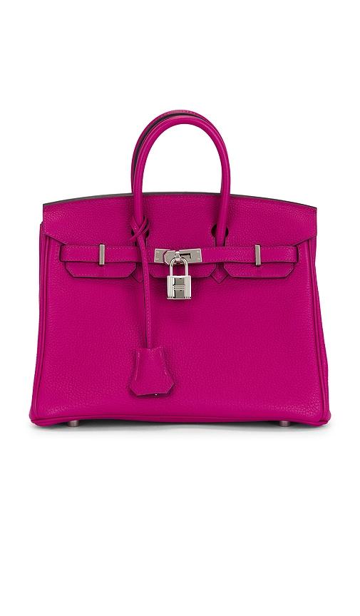 fwrd renew hermes togo birkin 25 handbag in fuchsia.