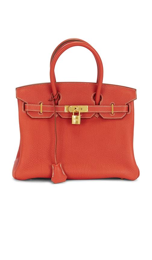 fwrd renew hermes togo birkin 30 handbag in orange.