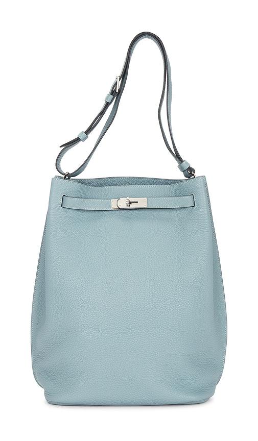 fwrd renew hermes togo so kelly 26 shoulder bag in baby blue.