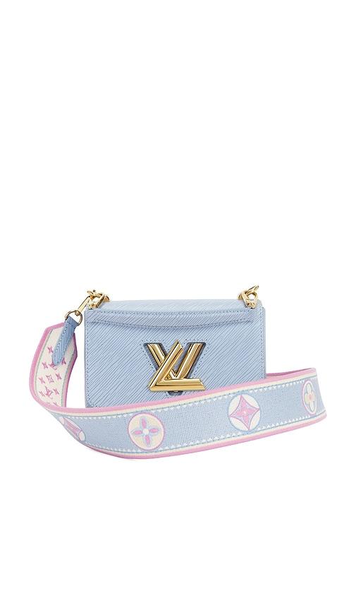 fwrd renew louis vuitton epi twist pm shoulder bag in blue.