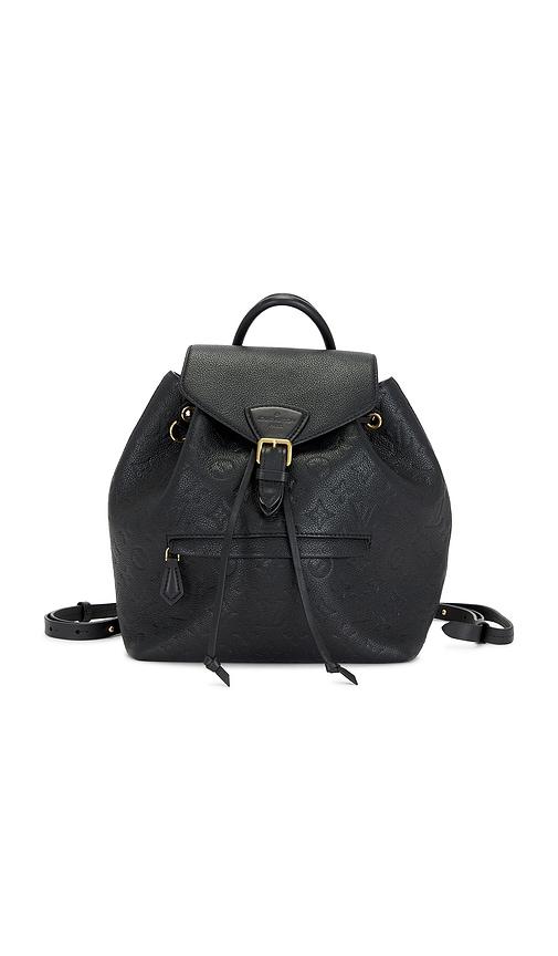 fwrd renew louis vuitton monogram empreinte montsouris pm backpack in black.