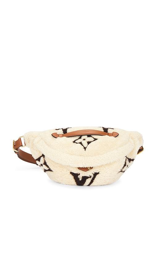 fwrd renew louis vuitton monogram teddy bum bag in ivory.