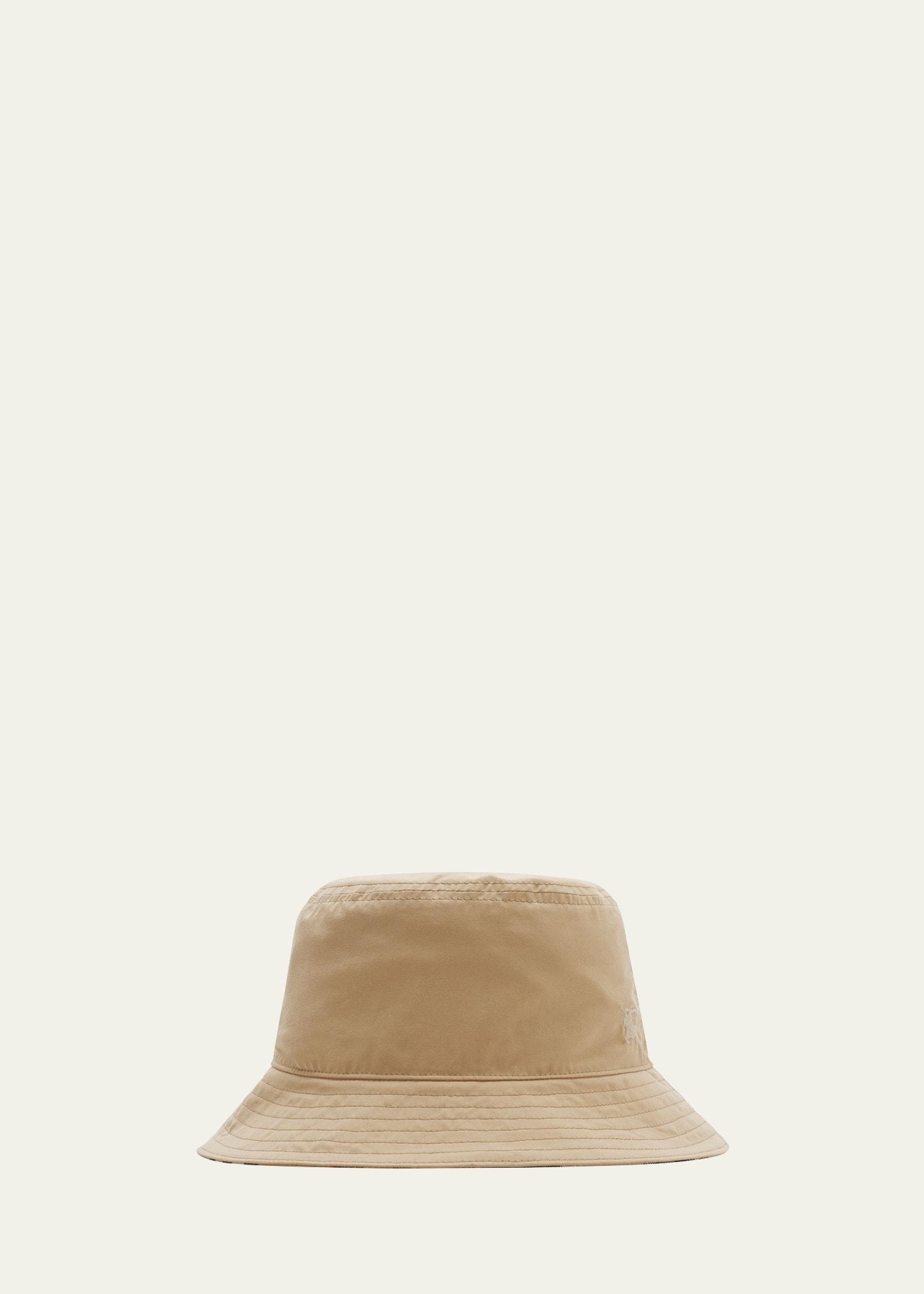 gabardine reversible check-print bucket hat