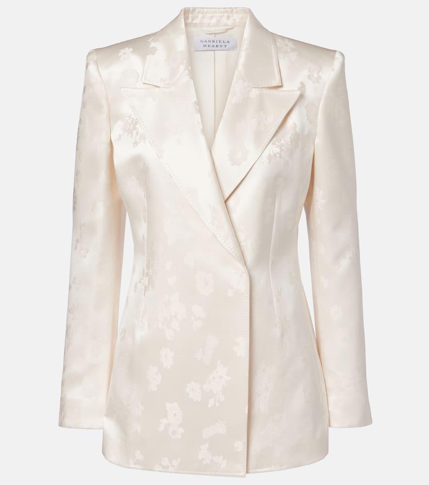 gabriela hearst aleah embroidered silk blazer