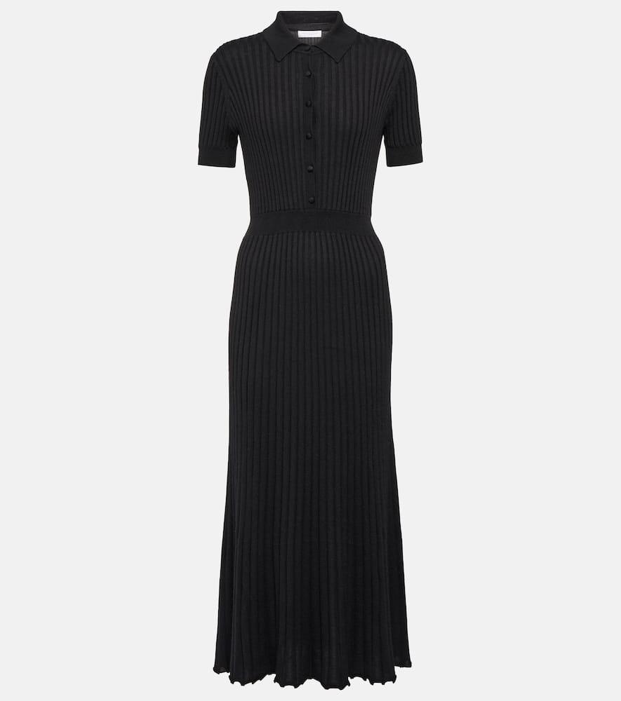 gabriela hearst amor silk and cashmere midi dress