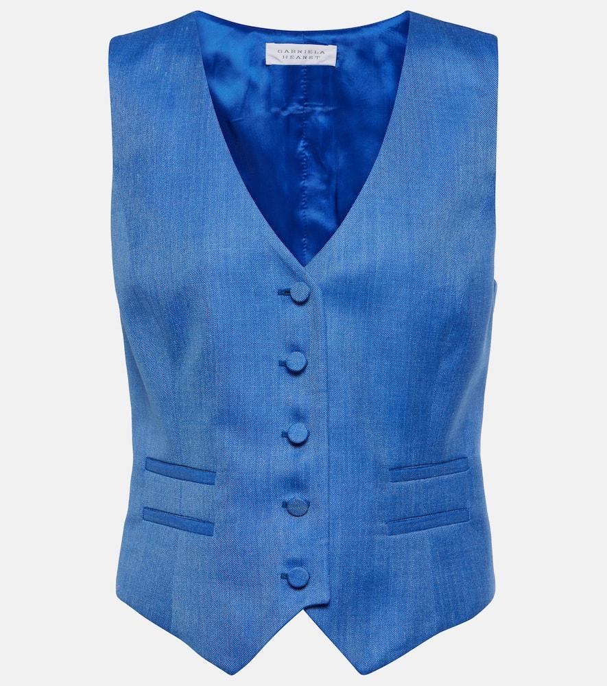 gabriela hearst coleridge wool, silk, and linen vest