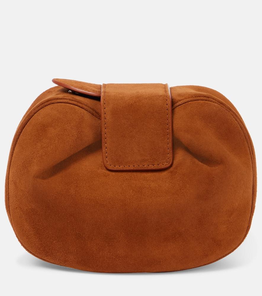 gabriela hearst demi suede clutch