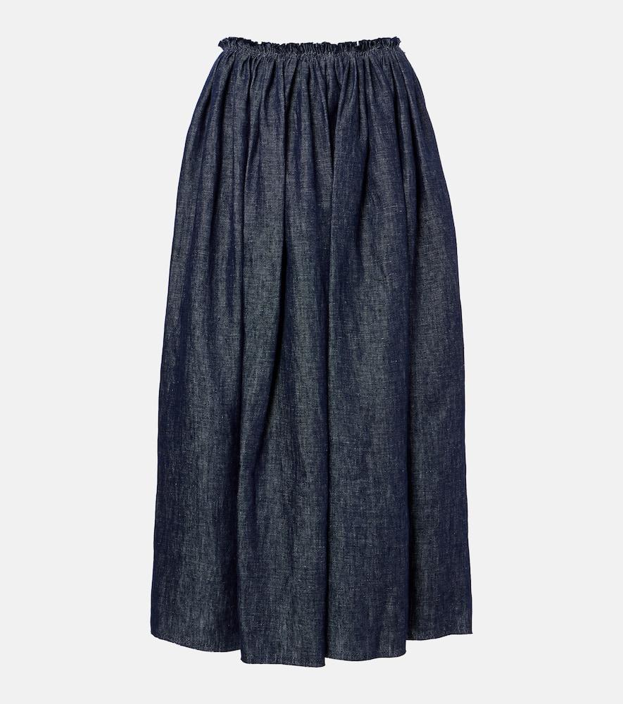 gabriela hearst eloran linen midi skirt