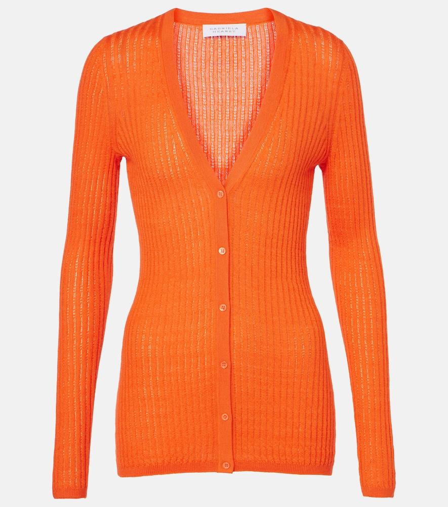 gabriela hearst emma pointelle cashmere and silk cardigan