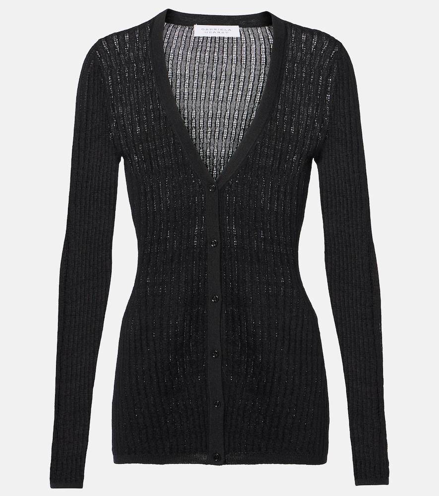 gabriela hearst emma pointelle cashmere and silk cardigan
