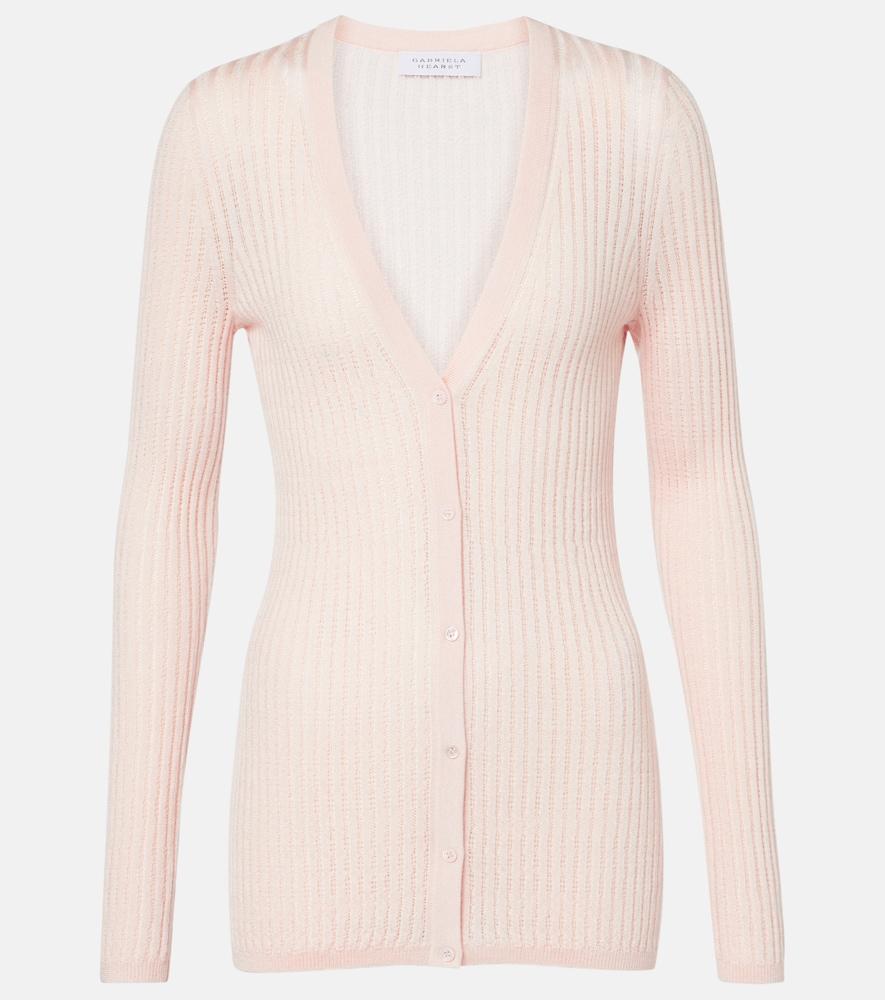 gabriela hearst emma pointelle cashmere and silk cardigan