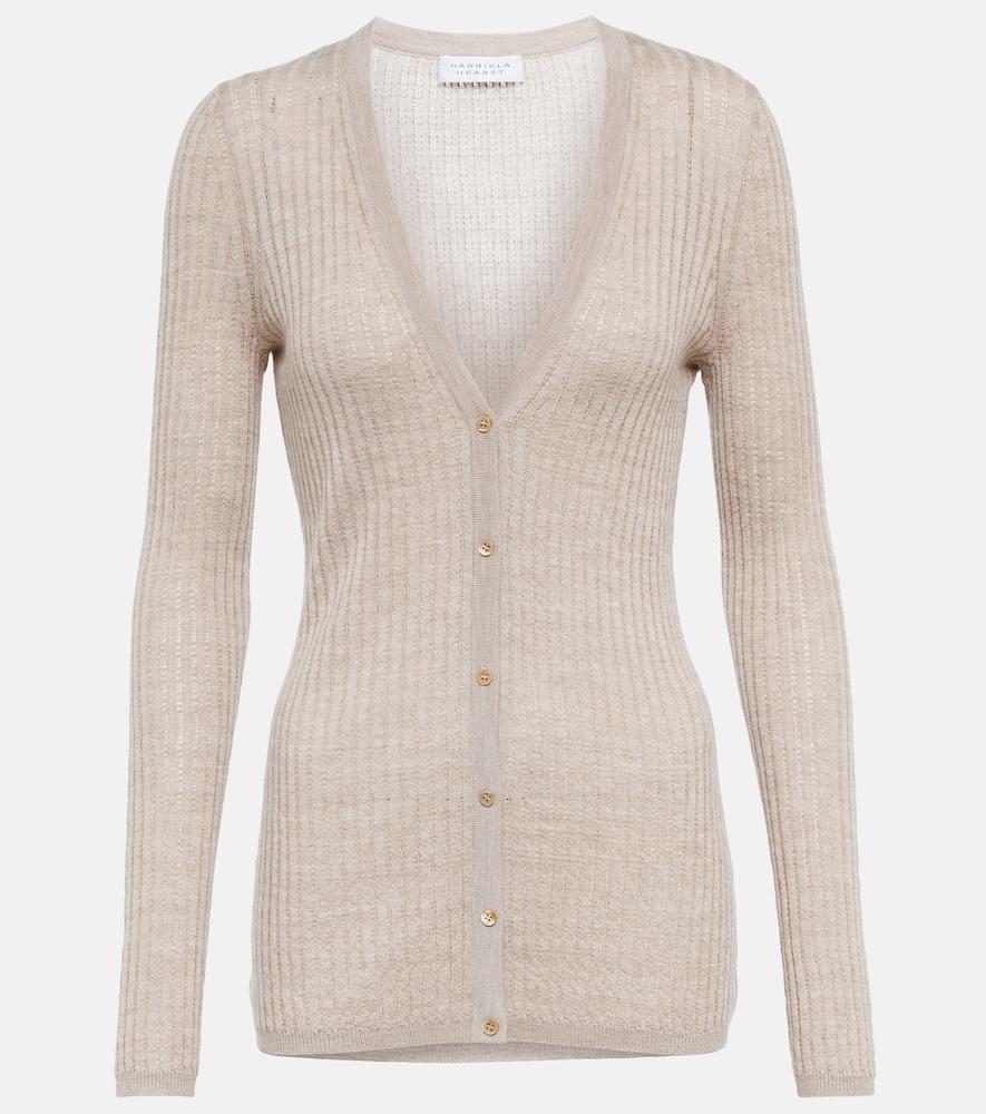 gabriela hearst emma pointelle cashmere and silk cardigan