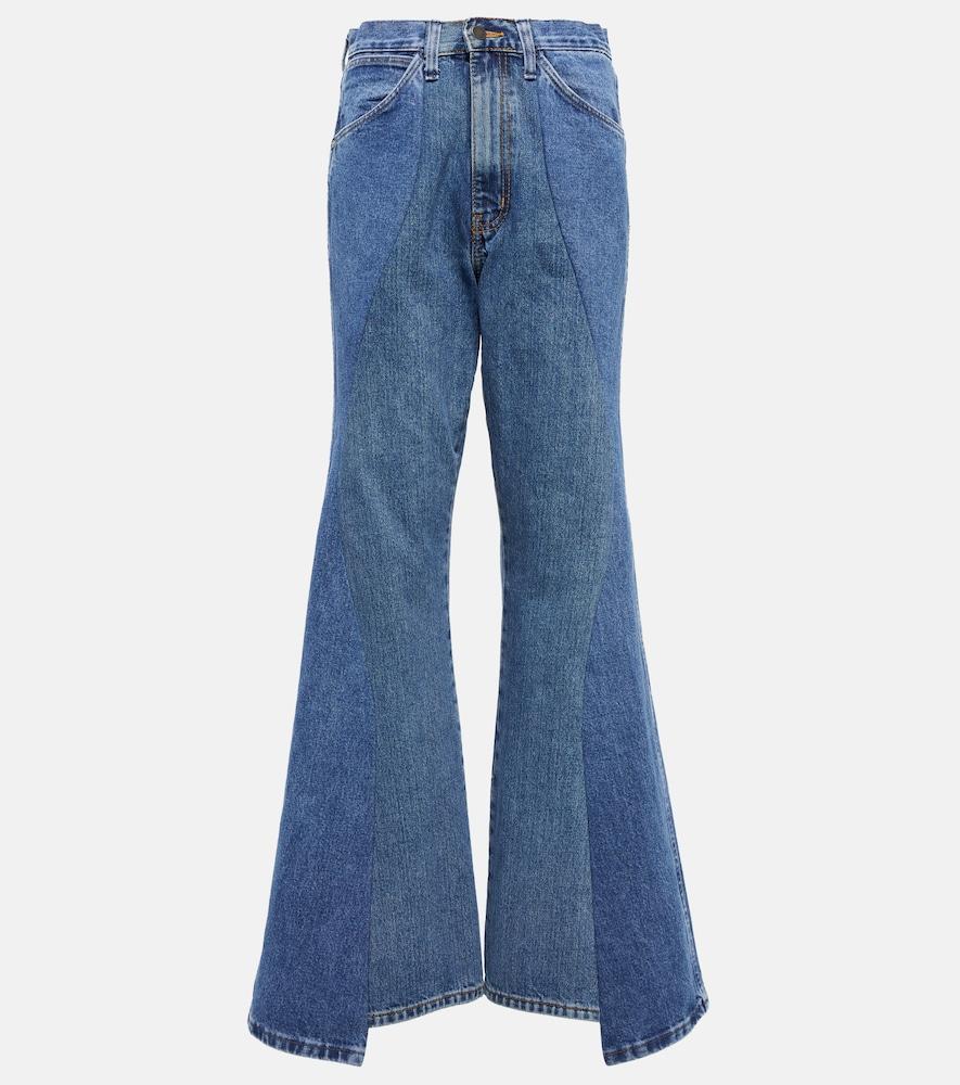 gabriela hearst foster patchwork flared jeans
