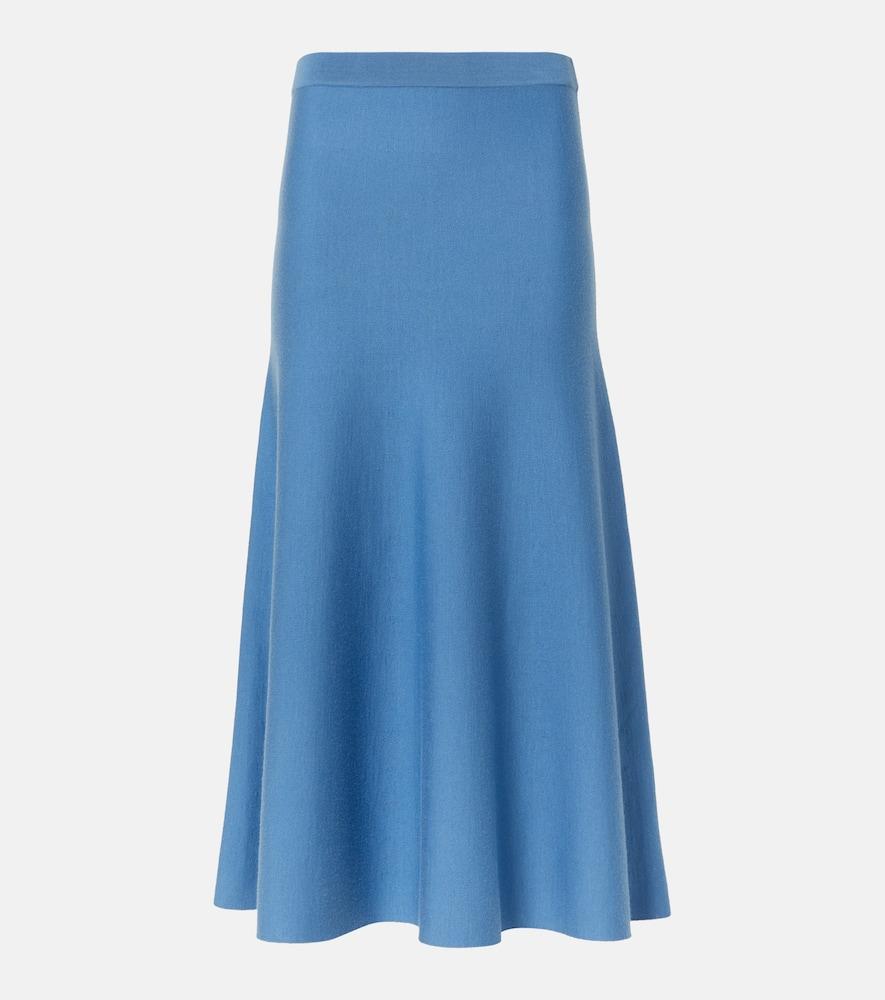 gabriela hearst freddie wool, cashmere, and silk midi skirt