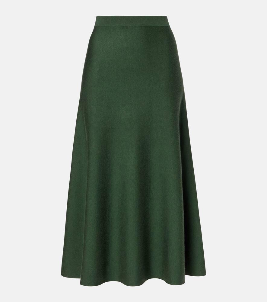 gabriela hearst freddie wool, cashmere, and silk midi skirt