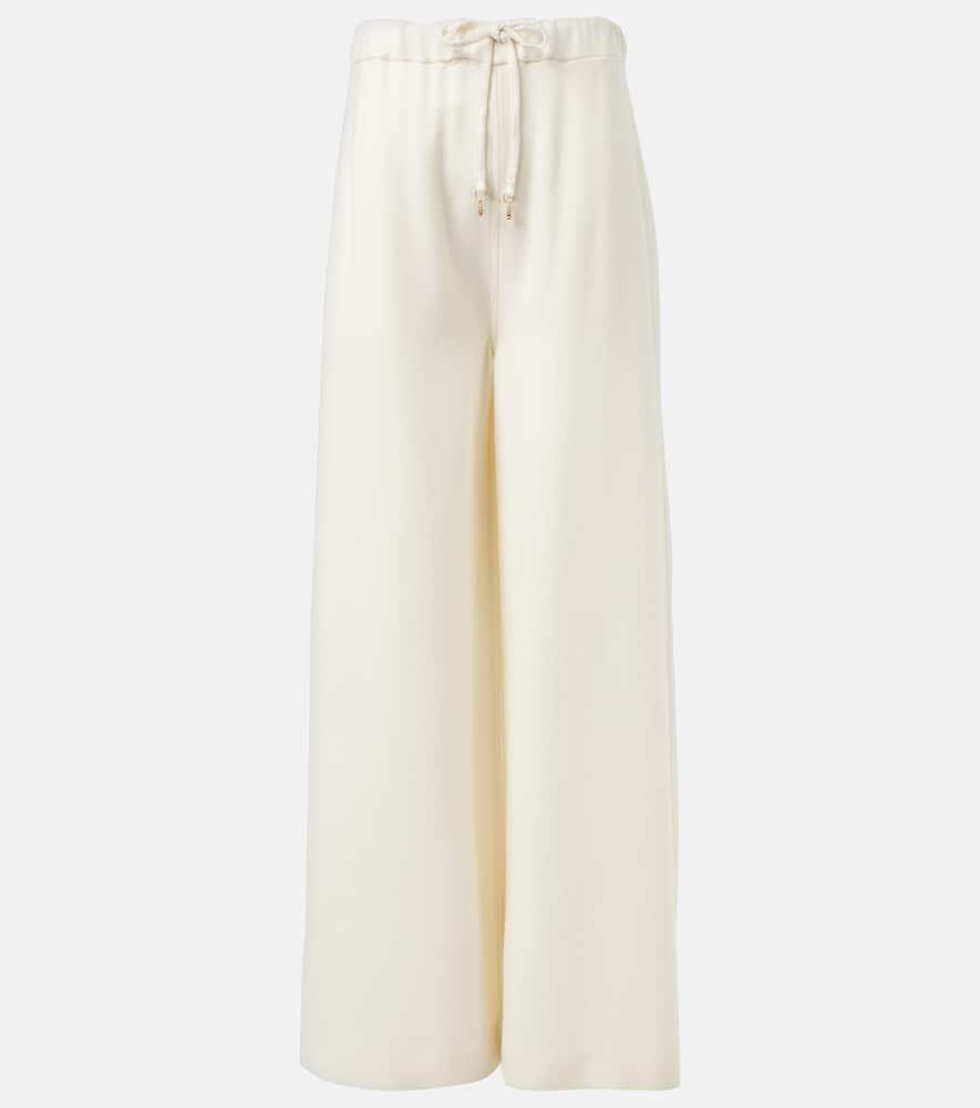 gabriela hearst gelos wool and silk jacquard palazzo pants