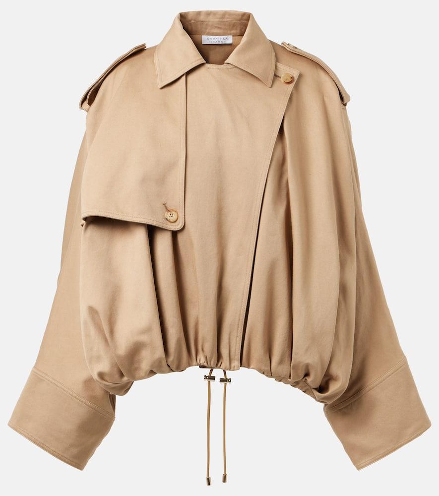 gabriela hearst hunt cotton twill trench jacket