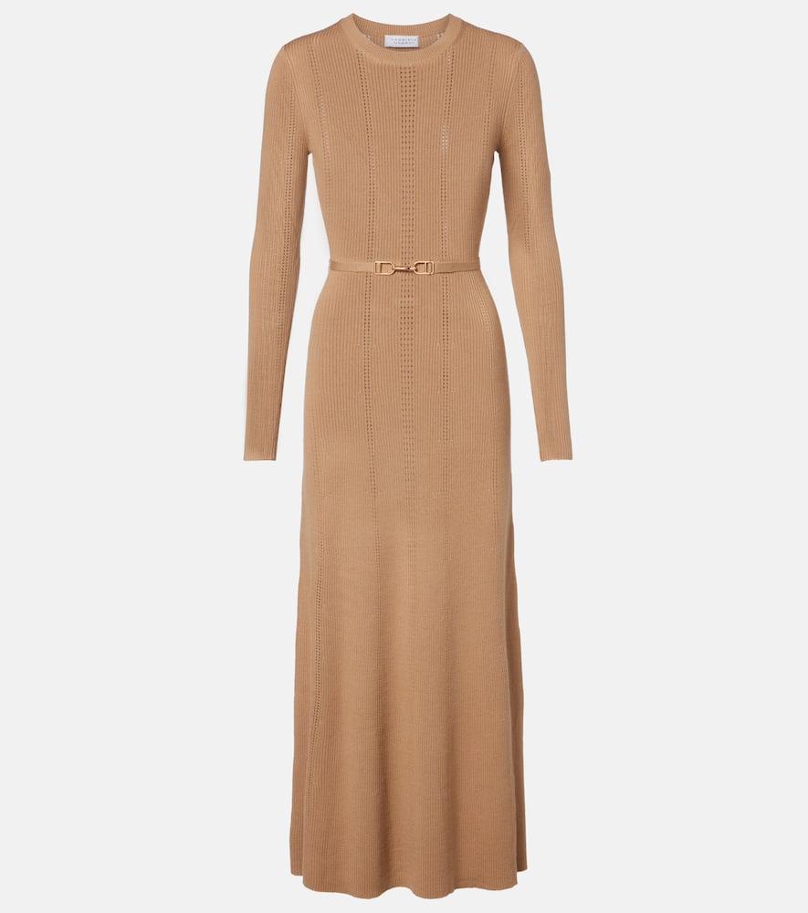 gabriela hearst imagene belted wool midi dress