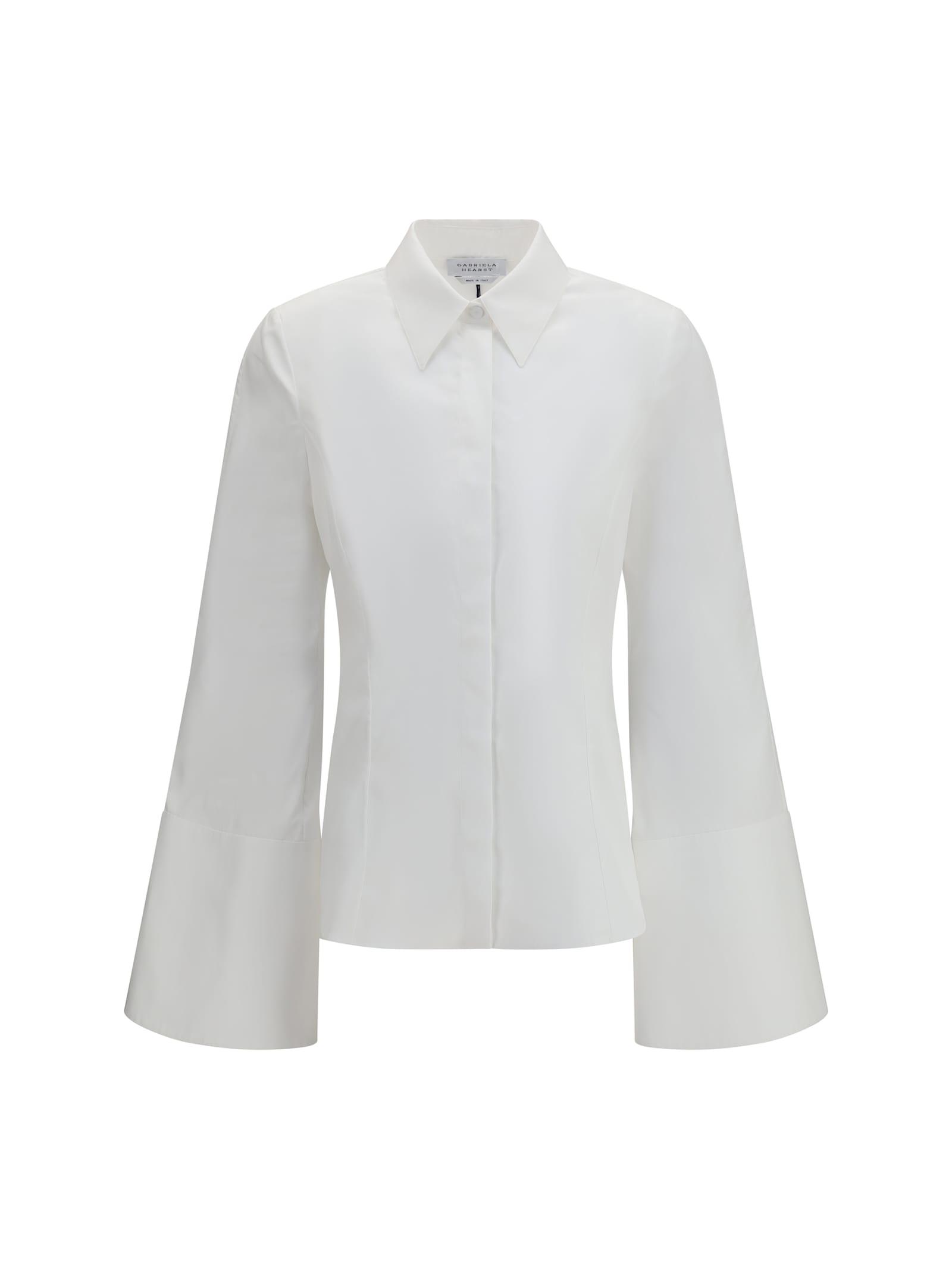 gabriela hearst jataya fitted cotton shirt