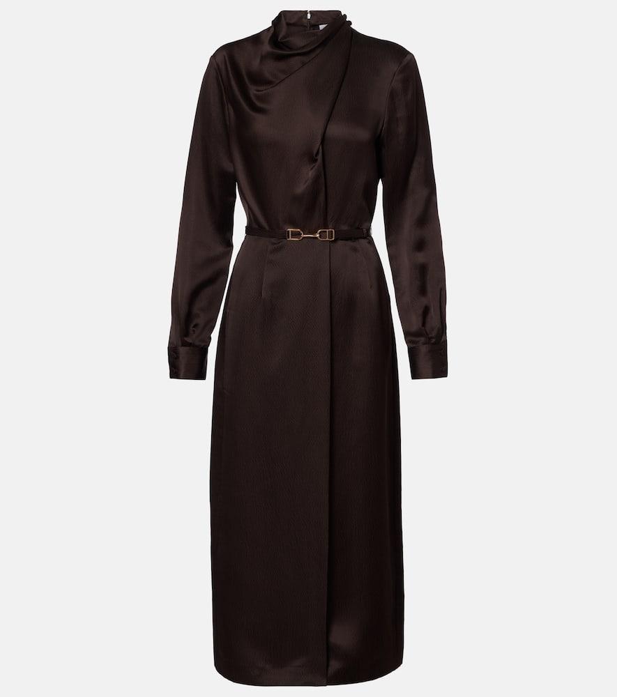 gabriela hearst josef belted silk midi dress