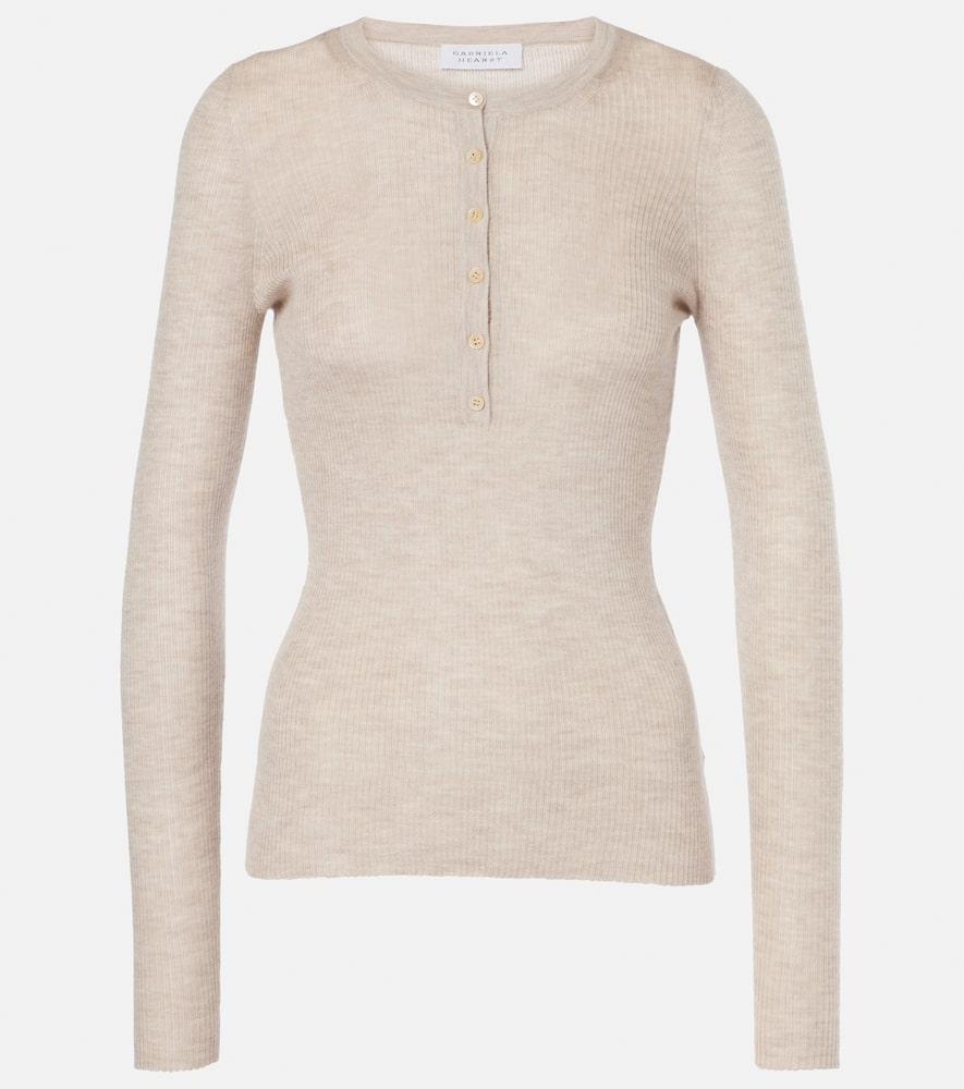 gabriela hearst julian cashmere and silk henley shirt