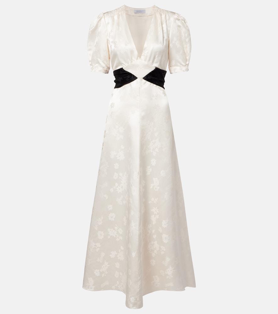 gabriela hearst larkin floral silk midi dress