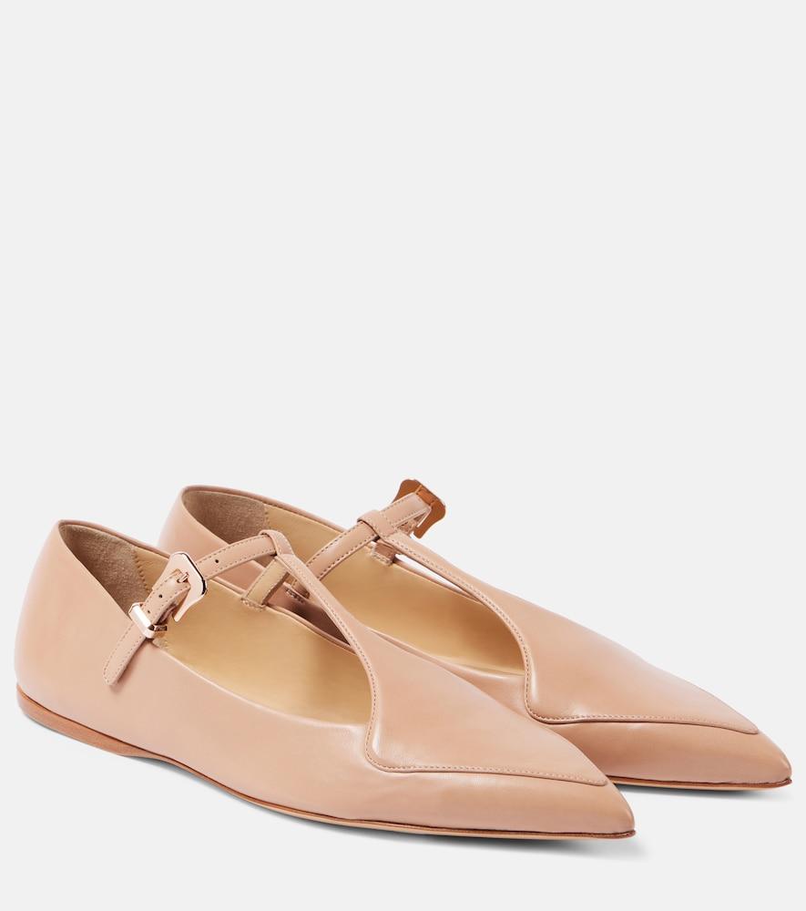 gabriela hearst liv leather ballet flats