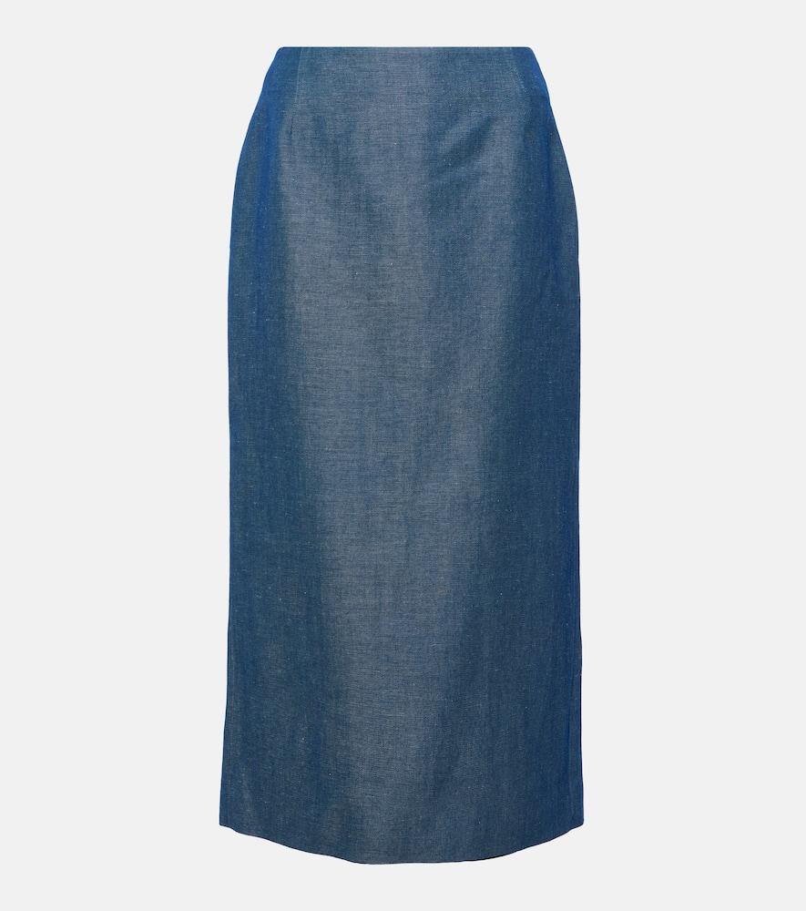 gabriela hearst manuela wool and linen maxi skirt