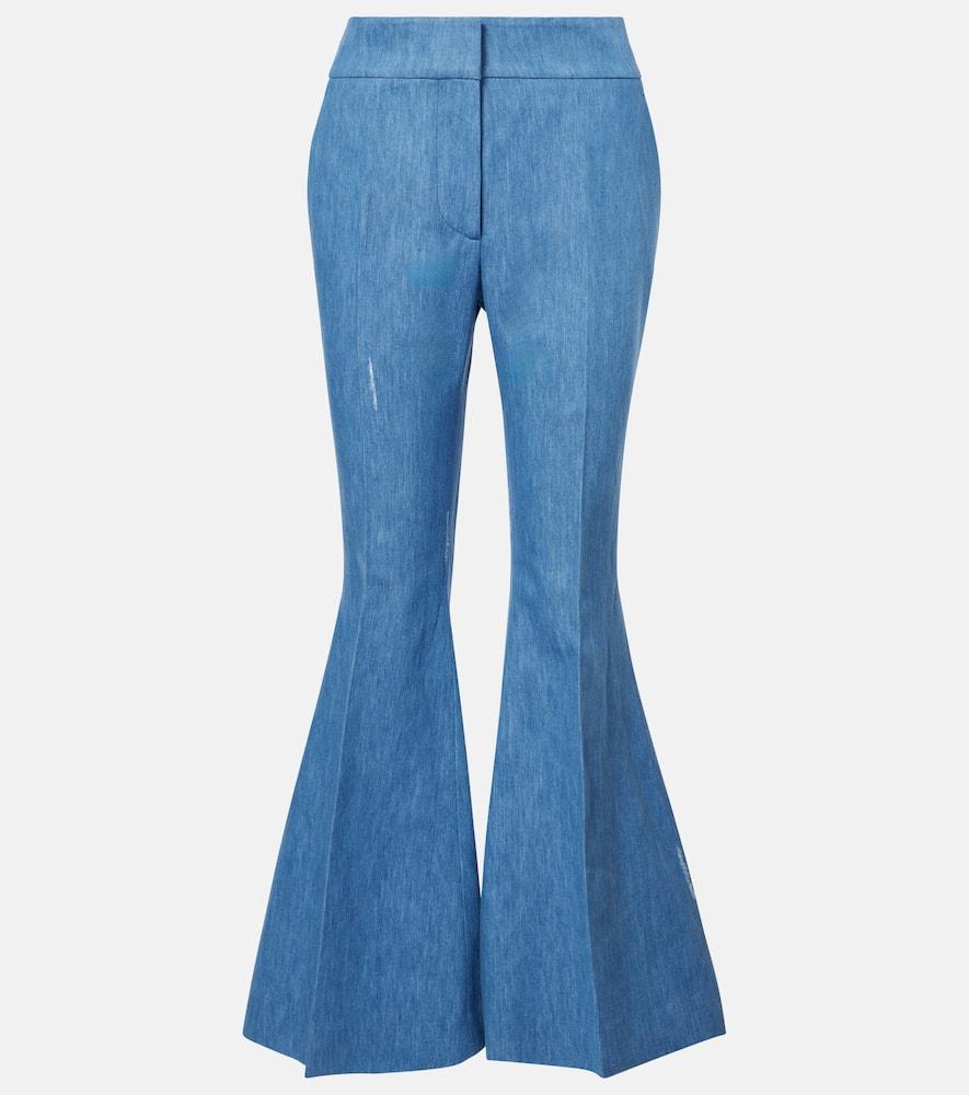 gabriela hearst marsh cotton and linen flared pants