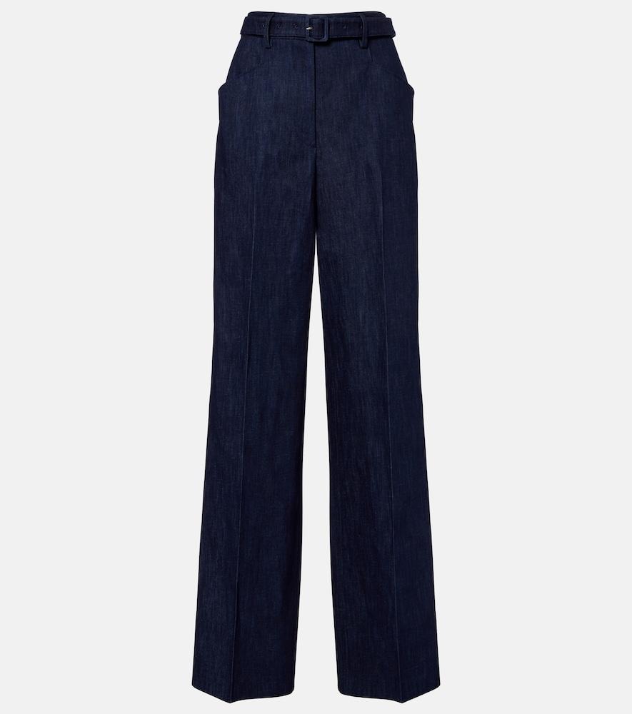 gabriela hearst norman belted denim wide