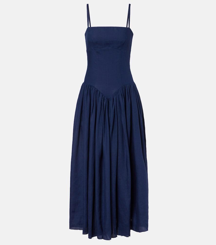 gabriela hearst oriana linen maxi dress