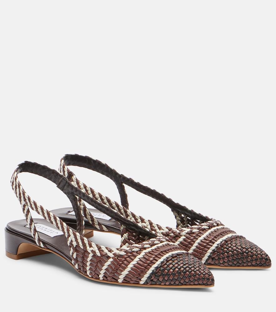 gabriela hearst perro braided leather slingback pumps