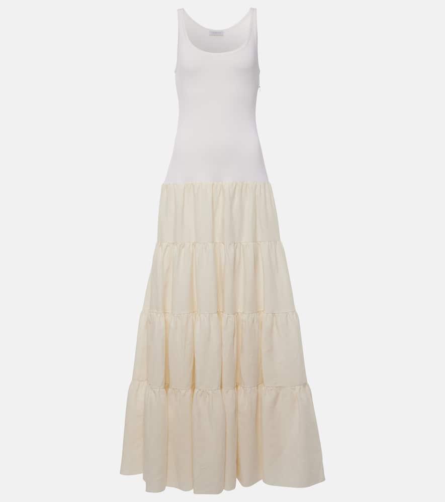 gabriela hearst pozas tiered linen maxi dress