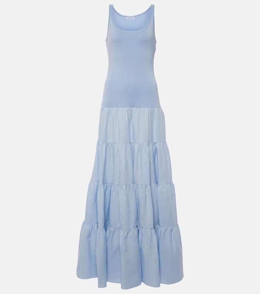 gabriela hearst pozas tiered linen maxi dress