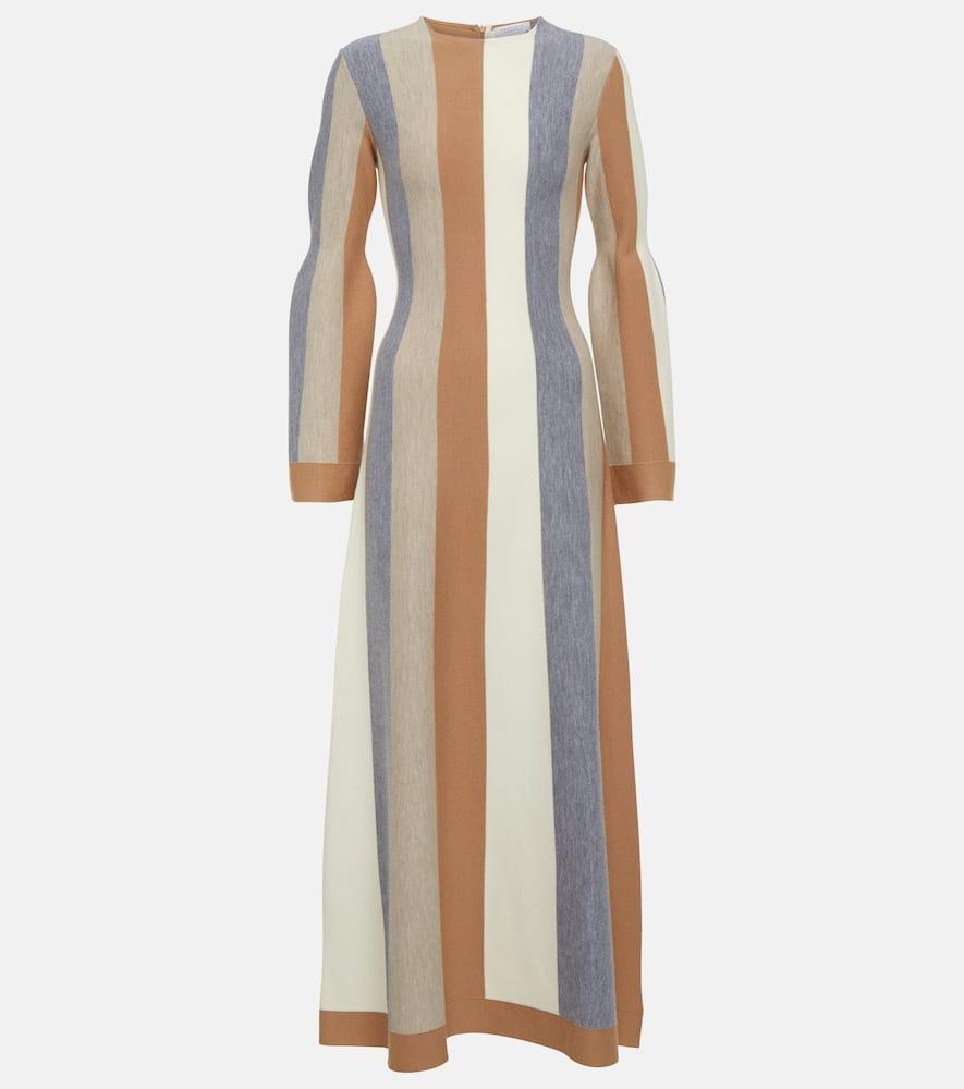 gabriela hearst quinlan wool and cashmere maxi dress