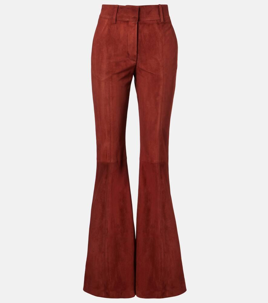 gabriela hearst rhein suede flared pants