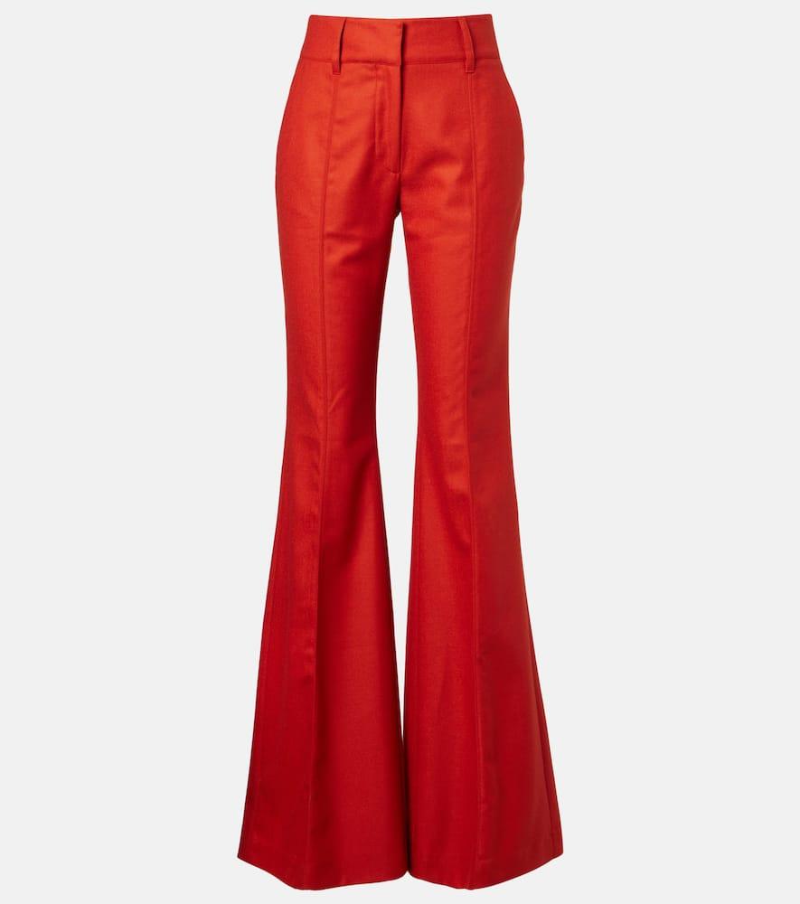 gabriela hearst rhein wool and cashmere flared pants