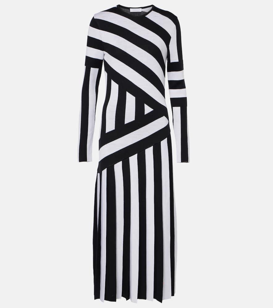 gabriela hearst seema striped wool maxi dress