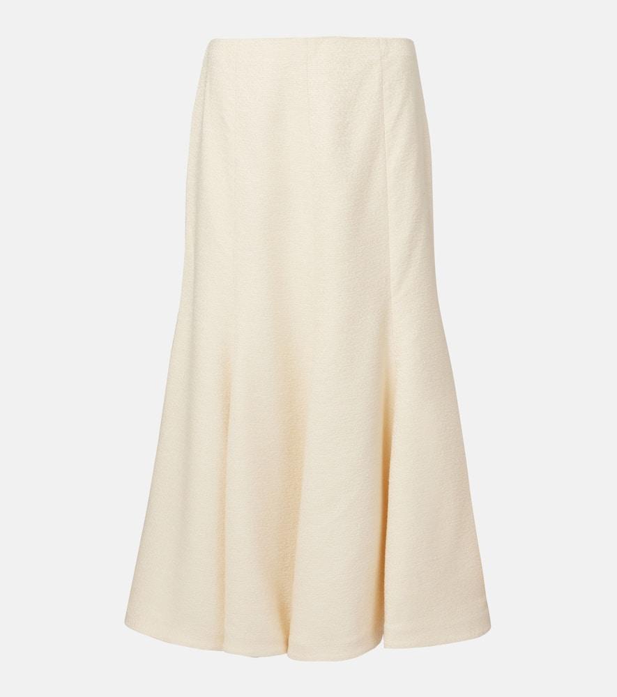 gabriela hearst selma flared silk midi skirt