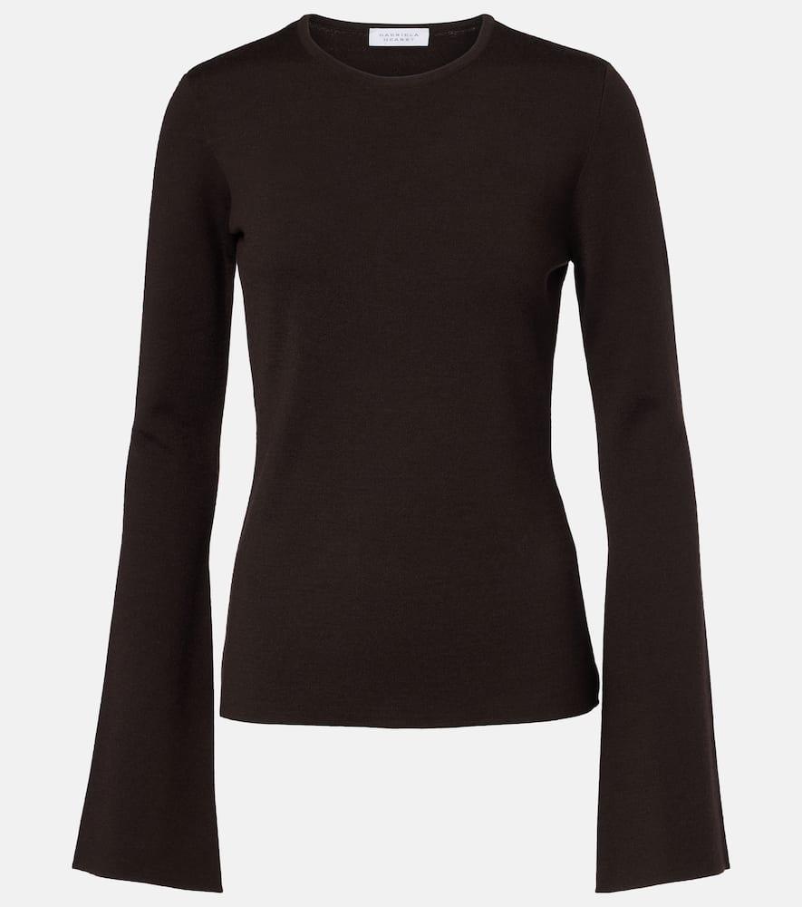 gabriela hearst wool, silk, and cashmere top