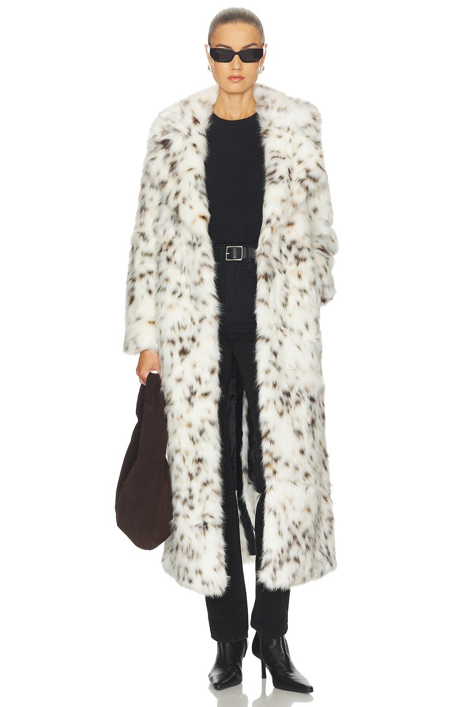 gabrielle snow leopard maxi coat