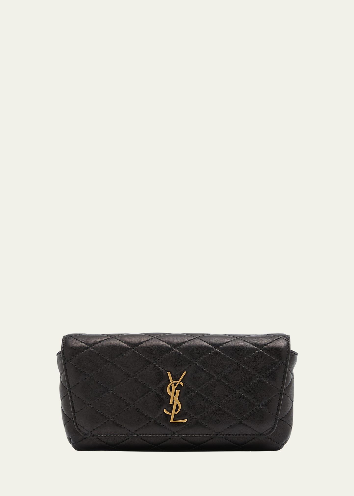 gaby phone holder ysl crossbody bag in quilted smooth leather