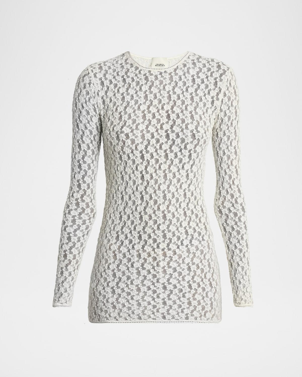 gaelle floral stretch lace top
