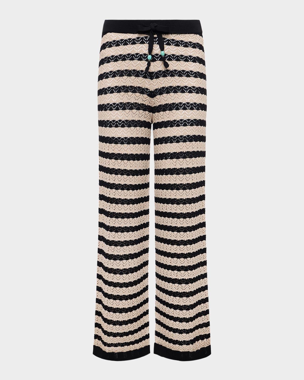 gaelle pointelle knit pants
