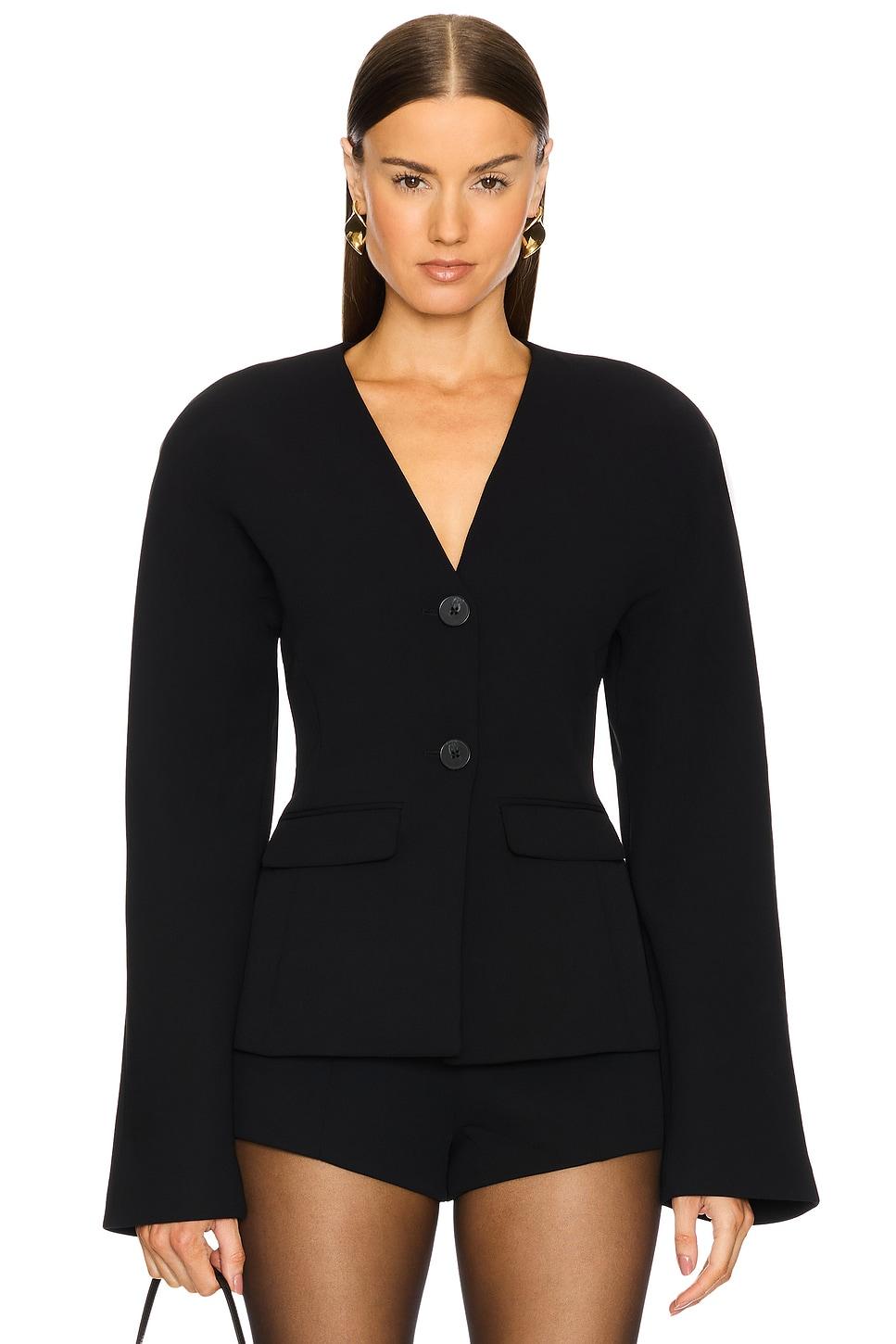 gal polished crepe blazer