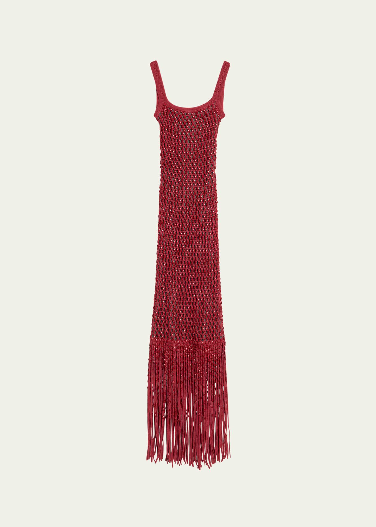 gala backless crystal mesh gown
