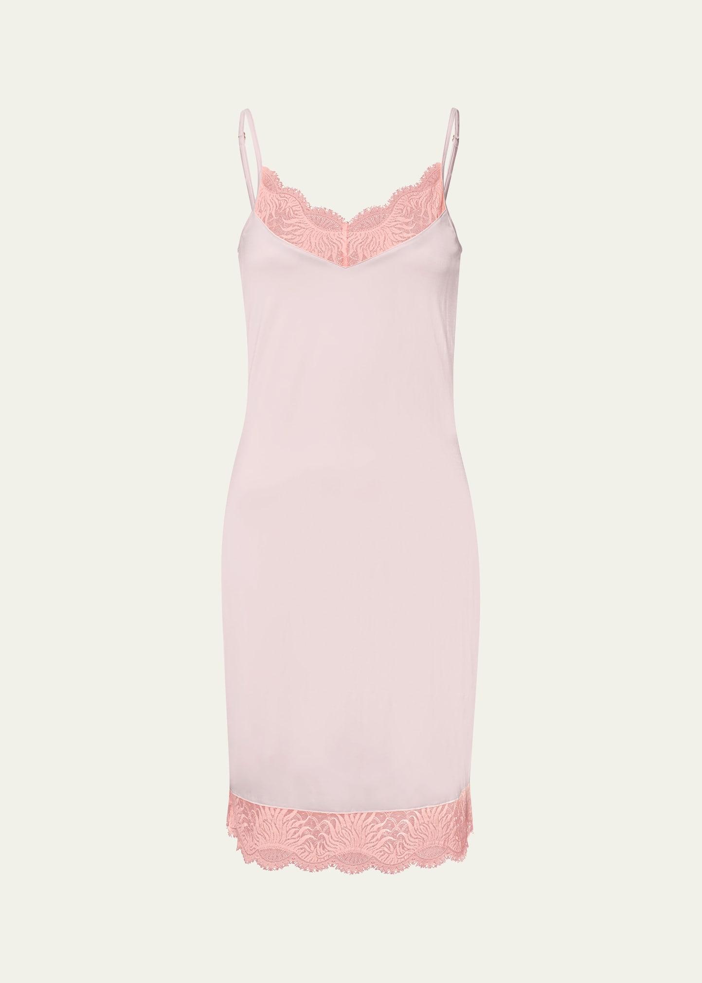 gale lace-trim slip dress