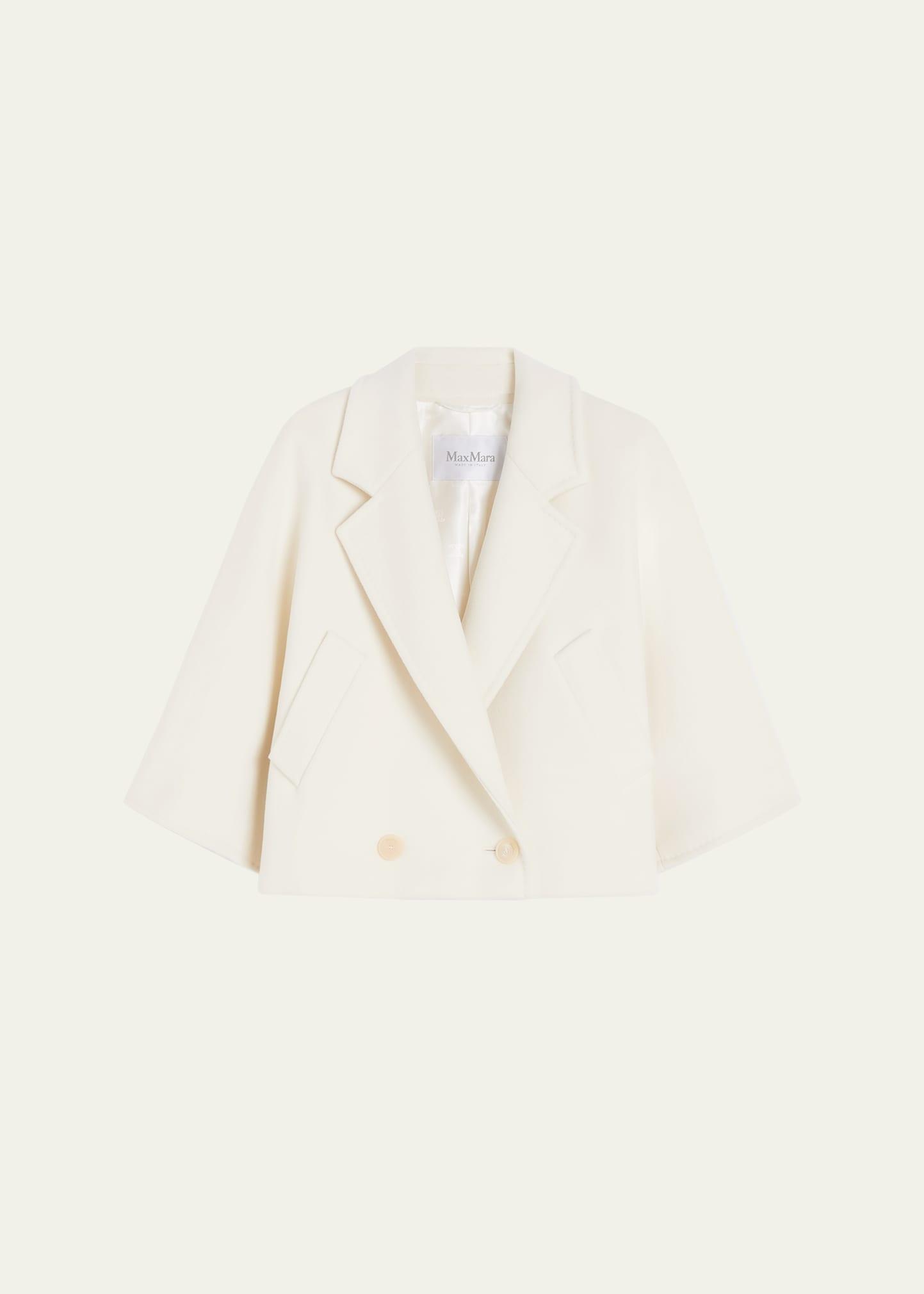 galea wool-cashmere double-breasted short coat