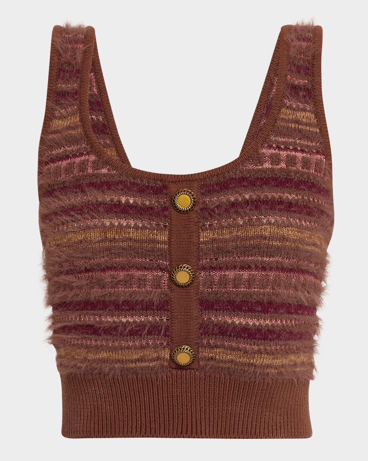 galene mixed-stitch sweater tank top