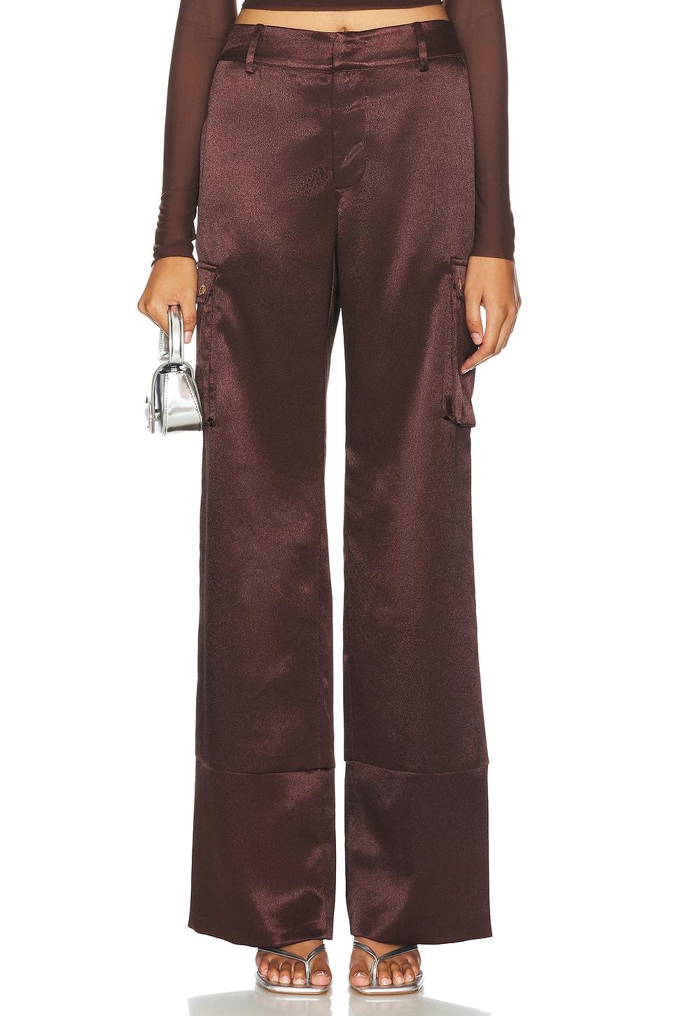 galia satin cargo pant
